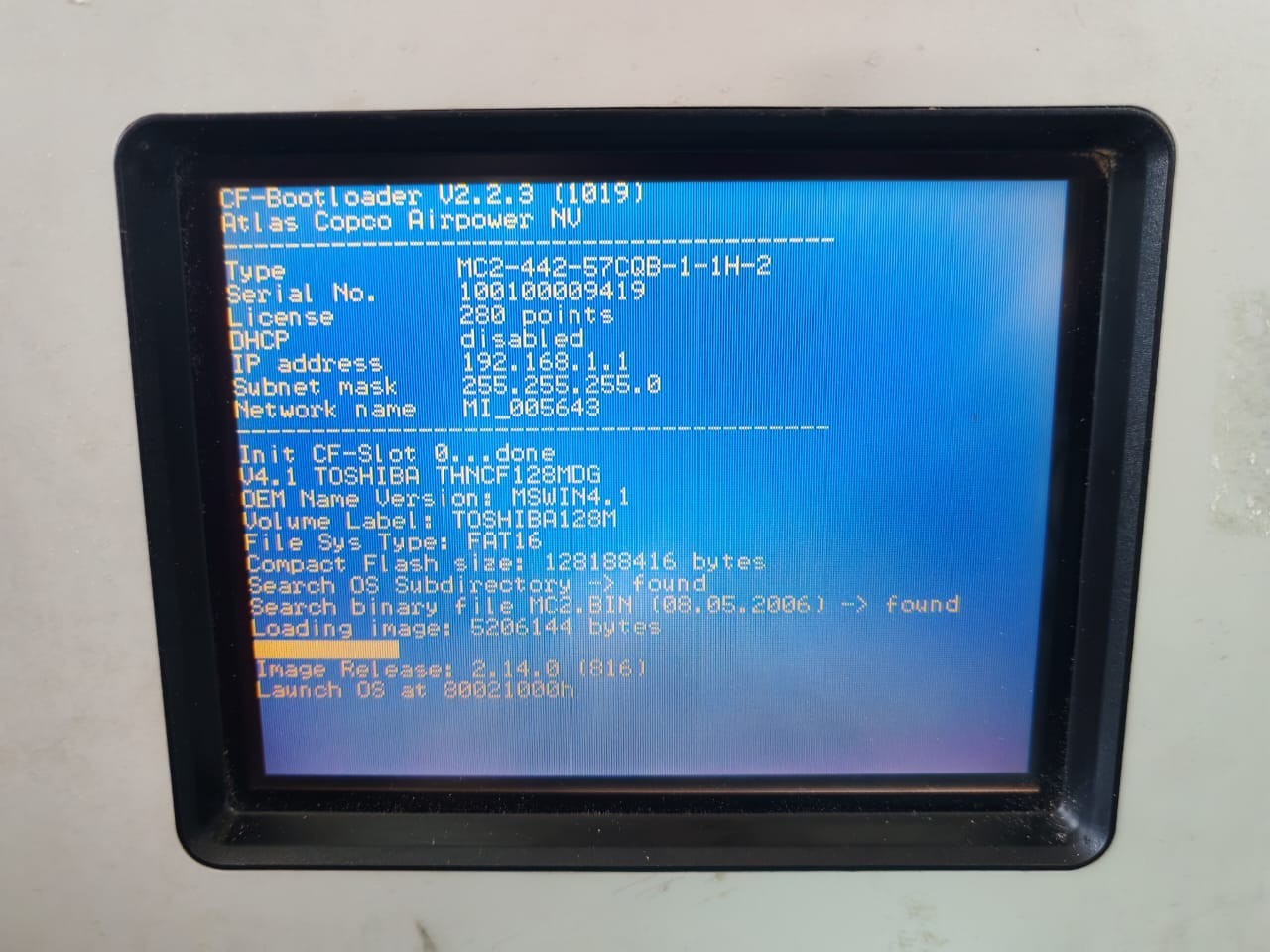 ATLAS COPCO COPCO-1900 ATLAS COPCO 1900-0711-81 TOUCH SCREEN PANEL 24VDC 4