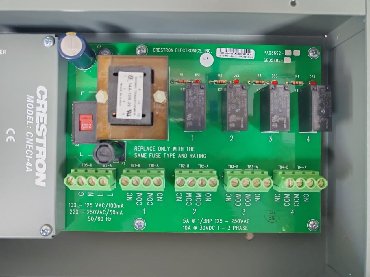 Crestron CNECI-4A CRESTRON CNECI-4A ELECTRICAL CONTROL INTERFACE 7