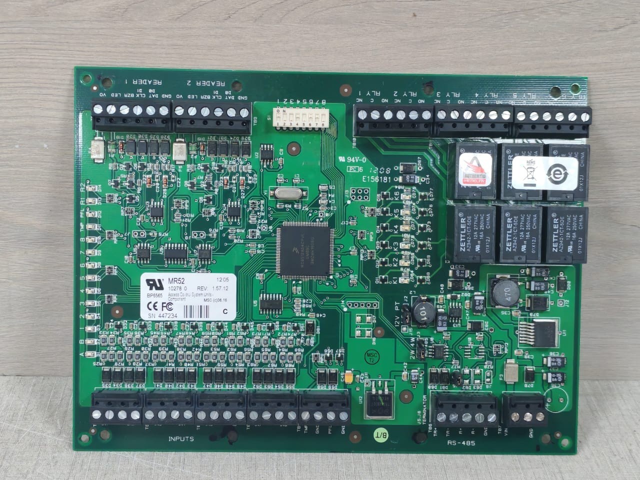 Mercury MR52 10278 0 REV 1.57.12 Dual-Card Reader Interface Panel