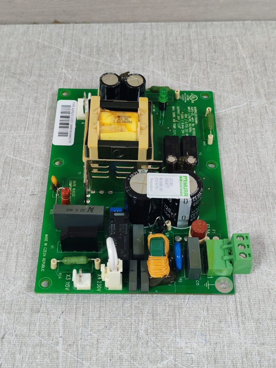 MURR ELEKTRONIK AGPS21C ART NO 857822 MURR ELEKTRONIK AGPS-21 / AGPS21C ART NO 857822 INVERTER BOARD 24V 9