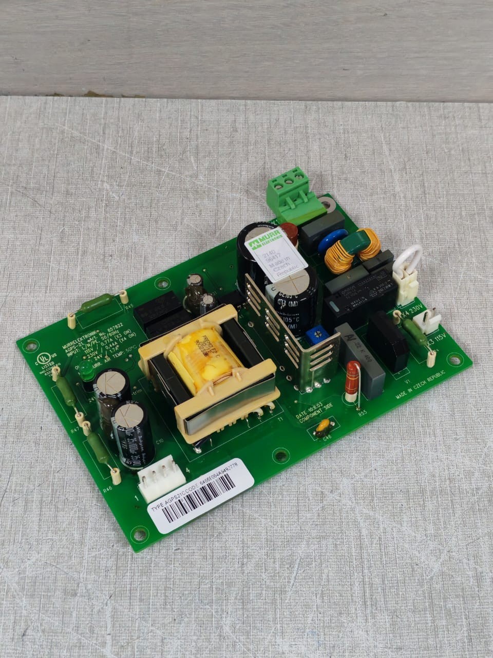 MURR ELEKTRONIK AGPS21C ART NO 857822 MURR ELEKTRONIK AGPS-21 / AGPS21C ART NO 857822 INVERTER BOARD 24V 3