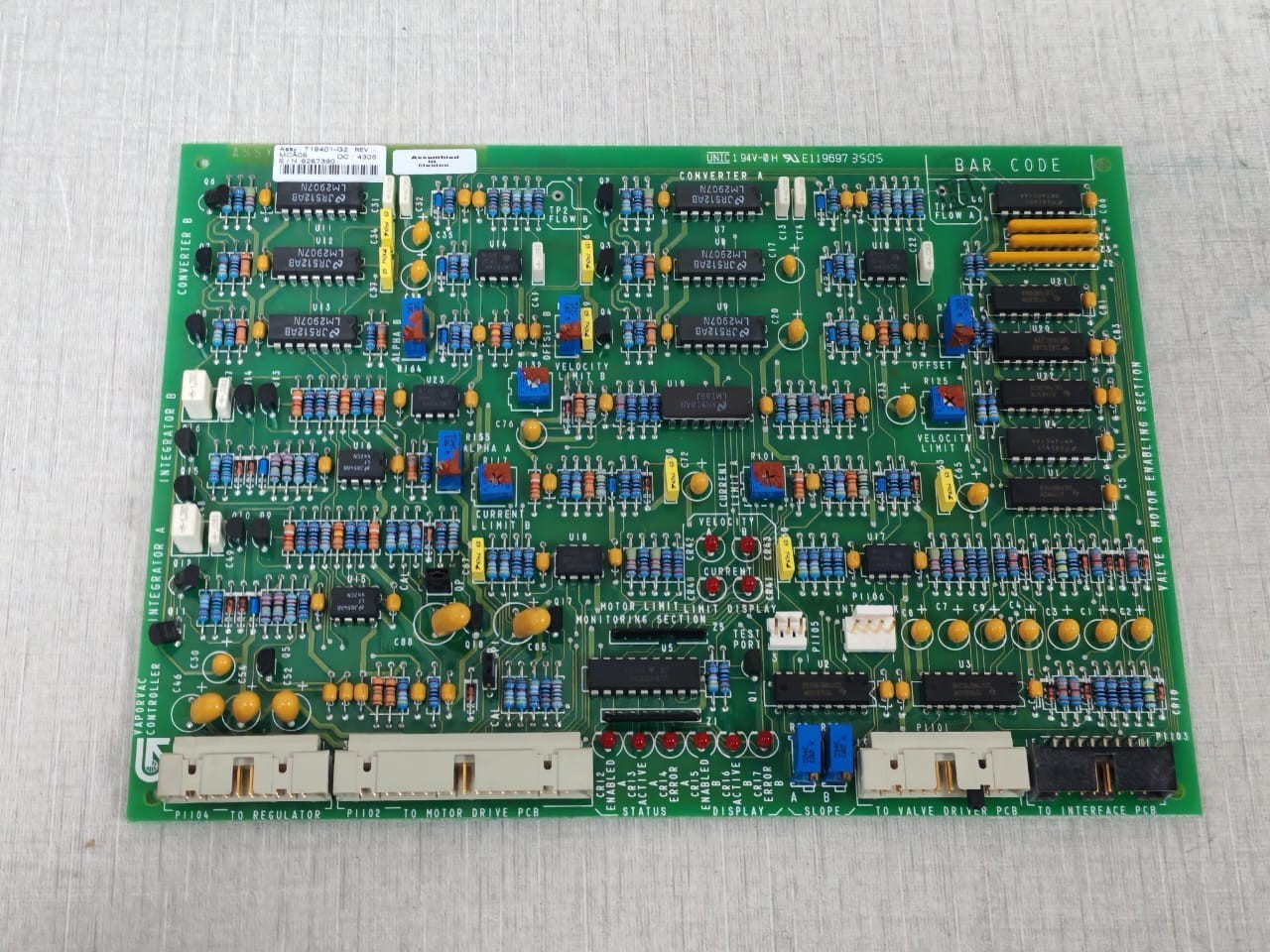Gilbarco T19401-G2 MCA06 REV / TI9400 GILBARCO ASSY T19401-G2 MCA06 REV / TI9400 CONTROL BOARD 8