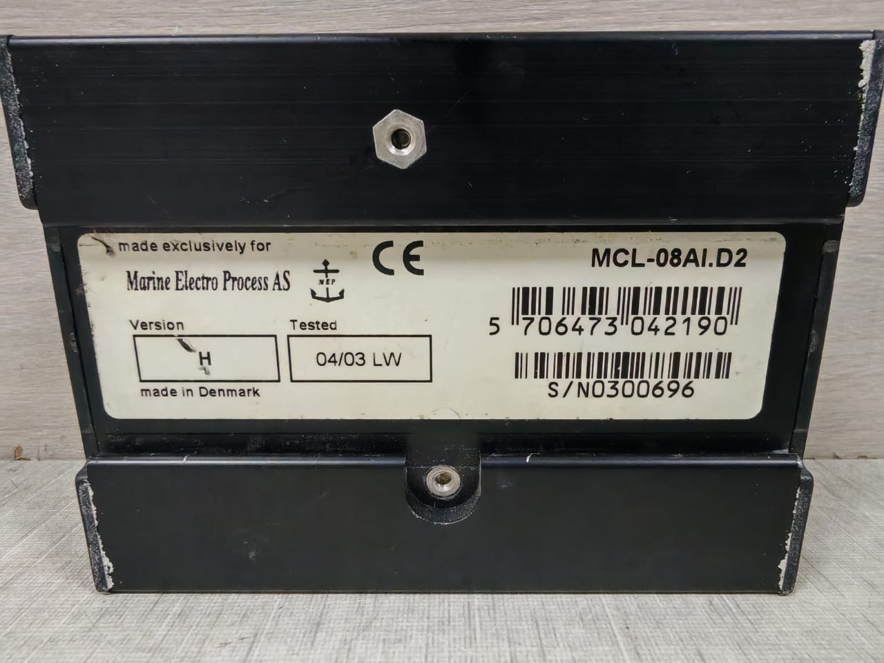 MARINE ELECTRO PROCESS AS MCL-08 MARINE ELECTRO PROCESS AS MCL-08 AI.D2 8-CH I/O MODULE 3