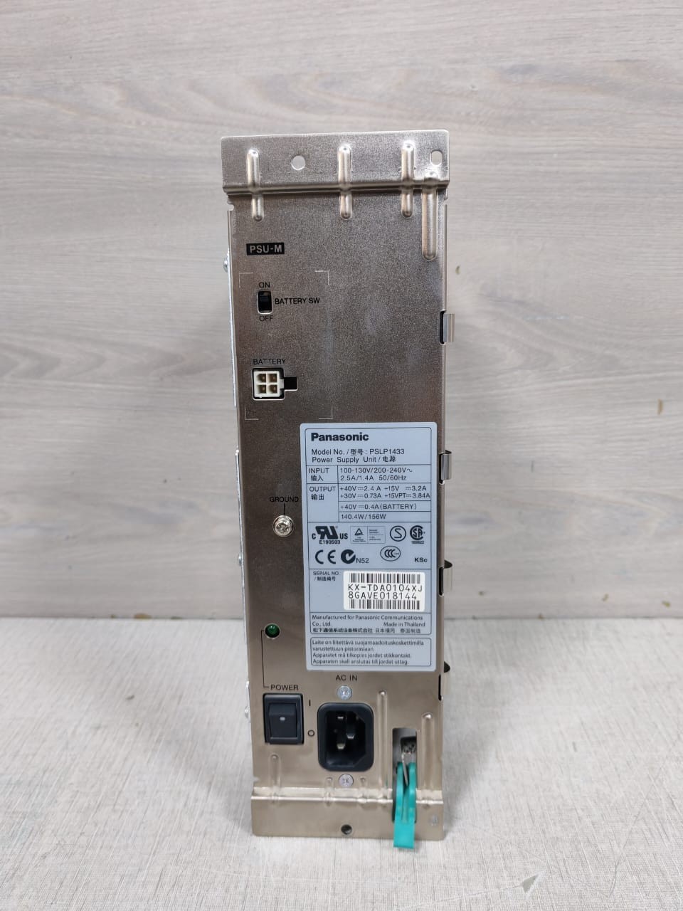 Panasonic KX-TDA0104XJ PANASONIC PSLP1433 KX-TDA0104XJ POWER SUPPLY 3