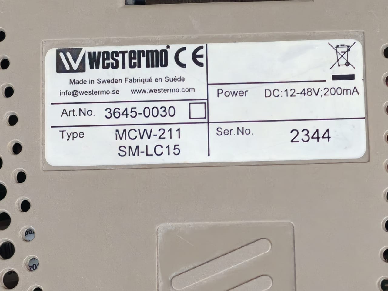 WESTERMO MCW-211 SM-LC15 WESTERMO MCW-211 SM-LC15 iNDUSTRIAL ETHERNET MEDIA CONVERTER 2