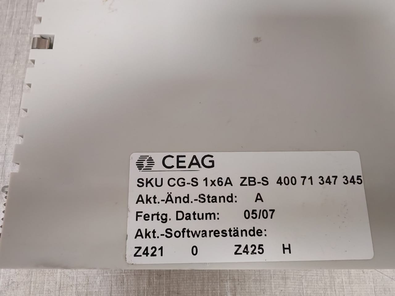 CEAG 40071347345 CEAG SKU CG-S 1x6A ZB-S 40071347345 2