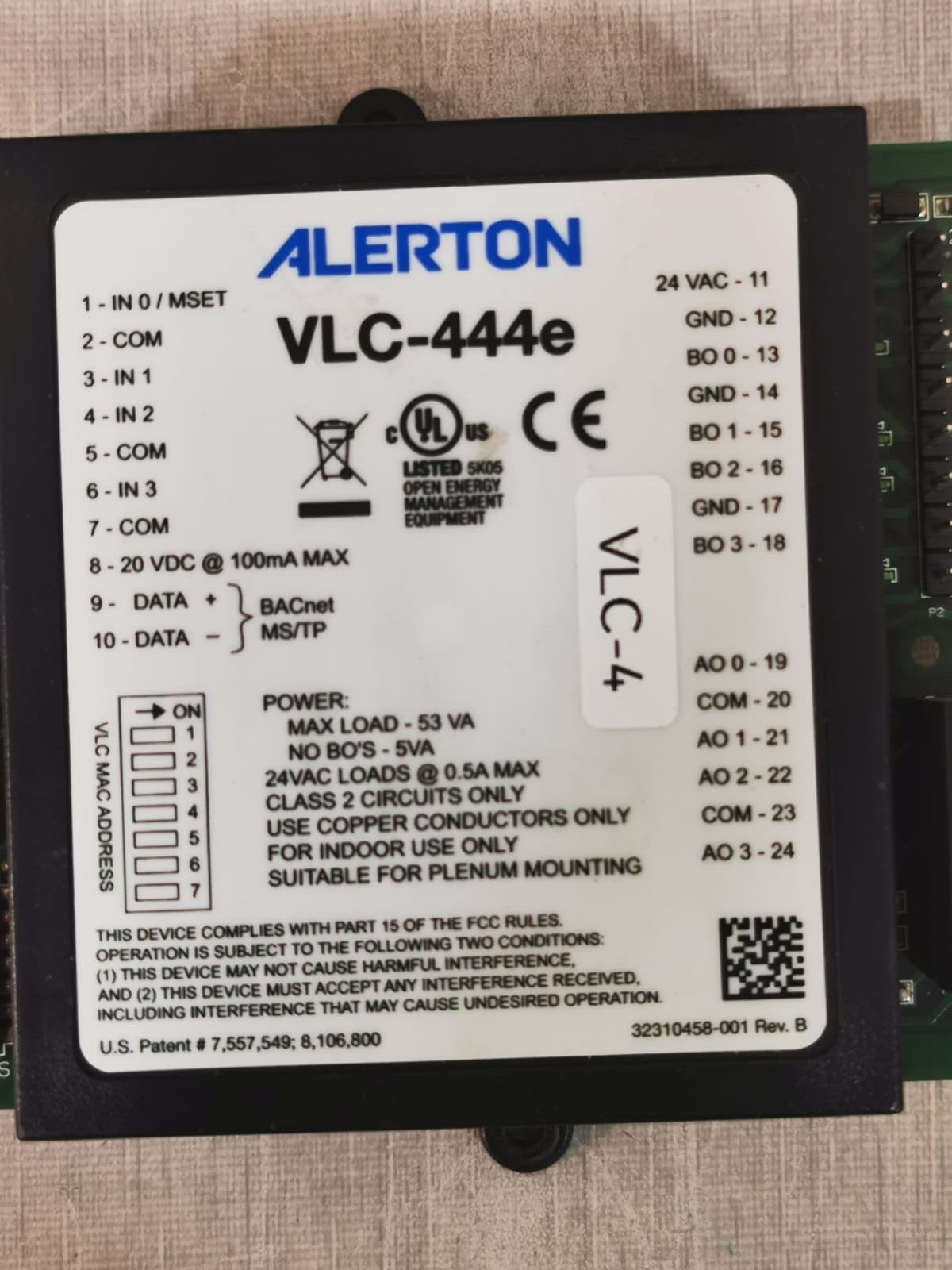 Alerton VLC-444E Alerton BACtalk VLC-444e Programmable Logic Controller 2