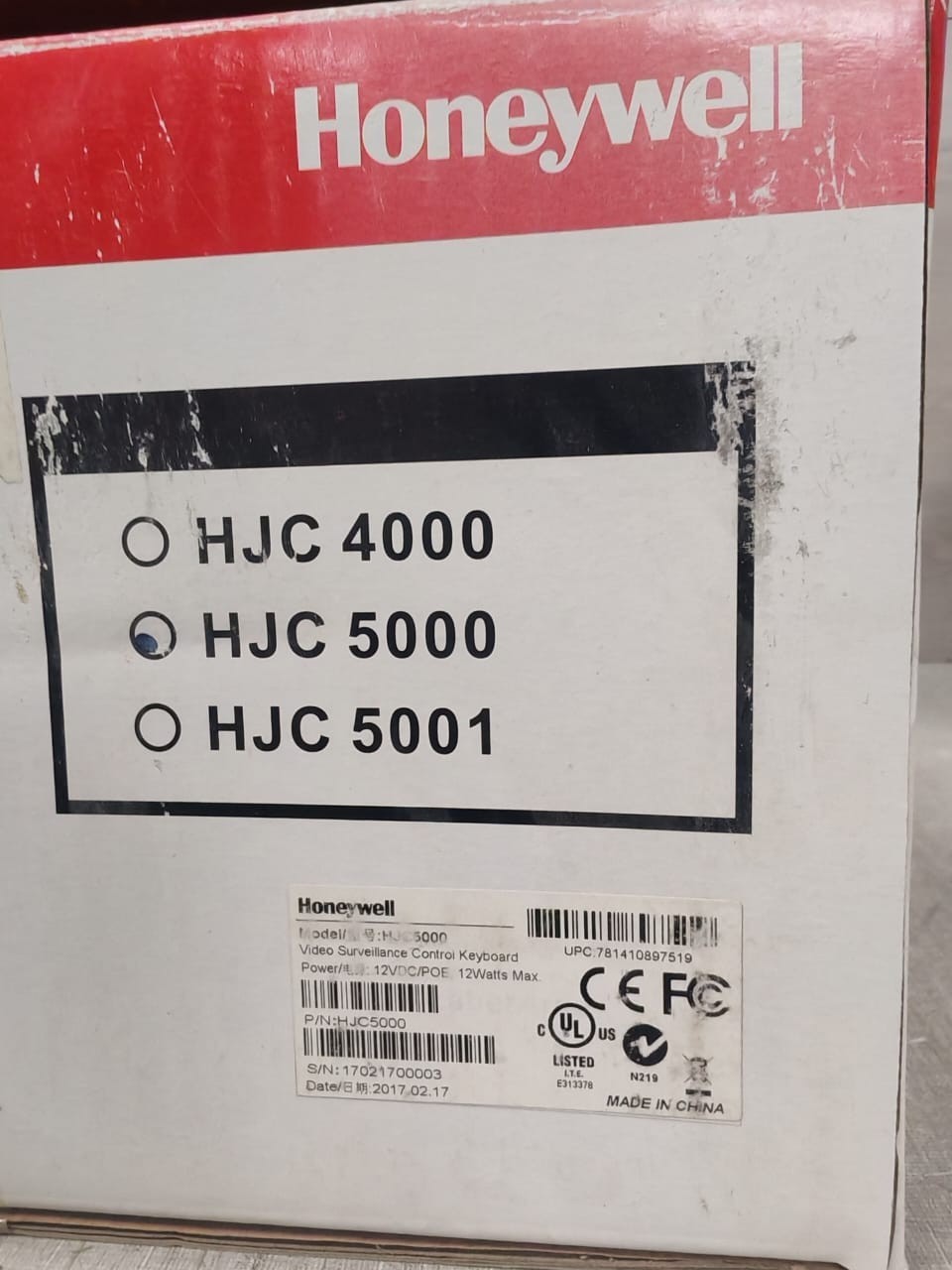 Honeywell HJC5000 HONEYWELL HJC5000 VIDEO SURVEILLANCE CONTROL KEYBOARD 10