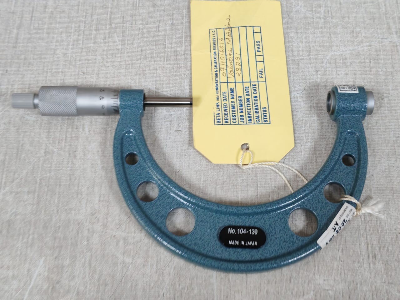 Mitutoyo 104-139 OMC-100 MITUTOYO 104-139 OMC-100 0-100MM OUTSIDE MICROMETER W/ INTERCHANGEABLE ANVILS 3