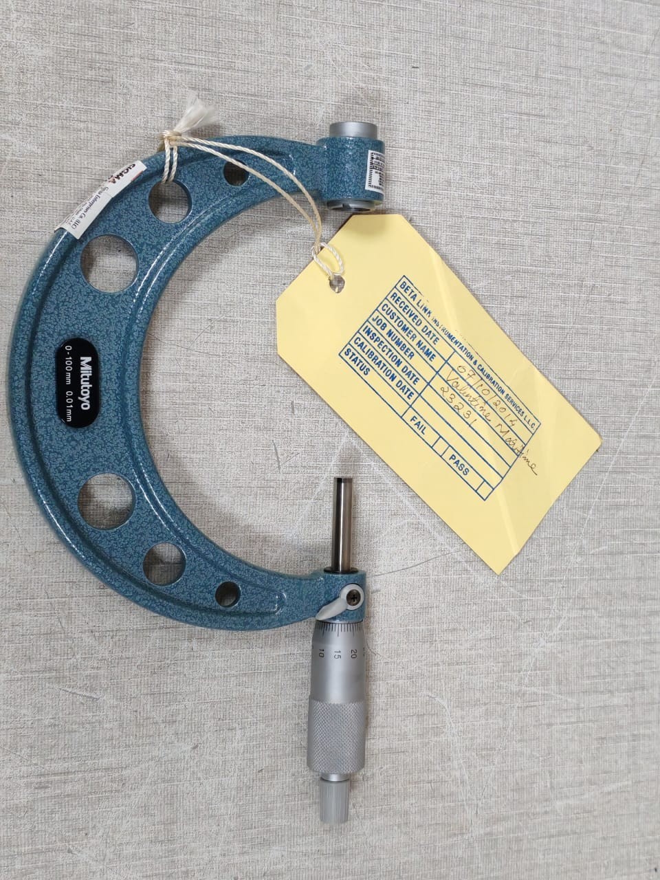 Mitutoyo 104-139 OMC-100 MITUTOYO 104-139 OMC-100 0-100MM OUTSIDE MICROMETER W/ INTERCHANGEABLE ANVILS 6