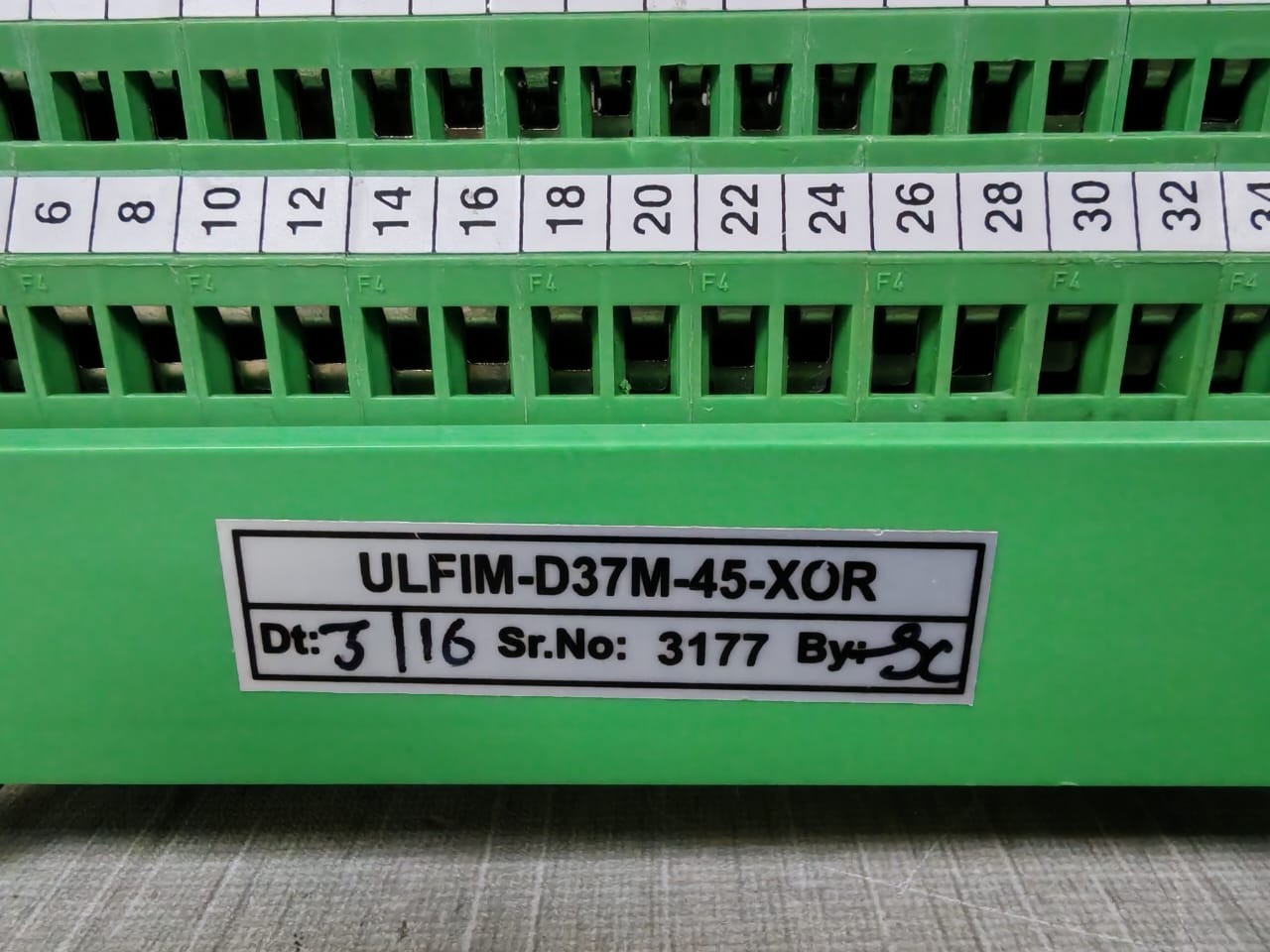 UL GROUP D37M-45-XOR UL GROUP ULFIM-D37M-45-XOR TERMINAL BOARD 2