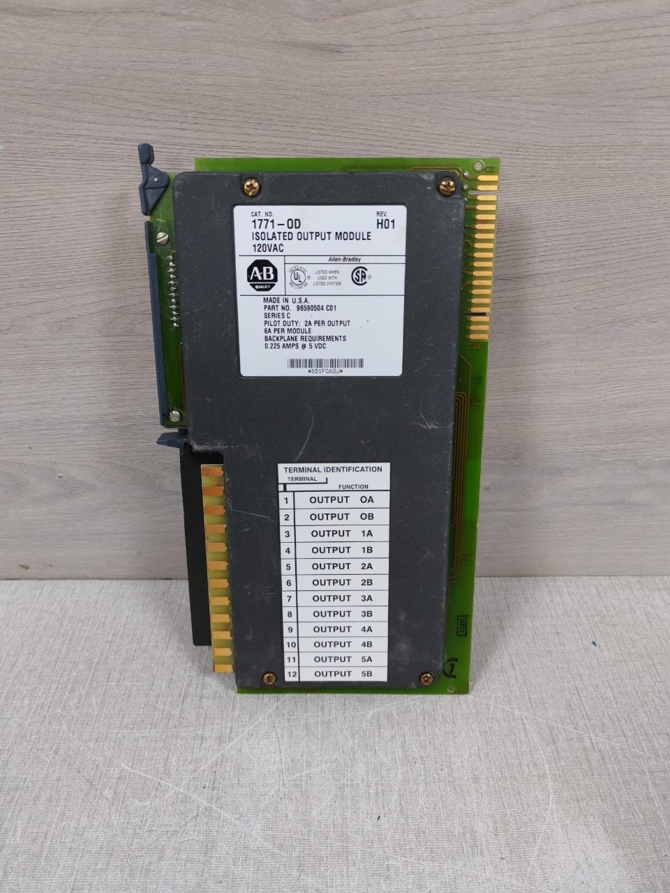 Allen-Bradley 960128 REV.1 ALLEN BRADLEY 1171-OD REV.H01 ISOLATED OUTPUT MODULE 120VAC 960128 REV.1 9
