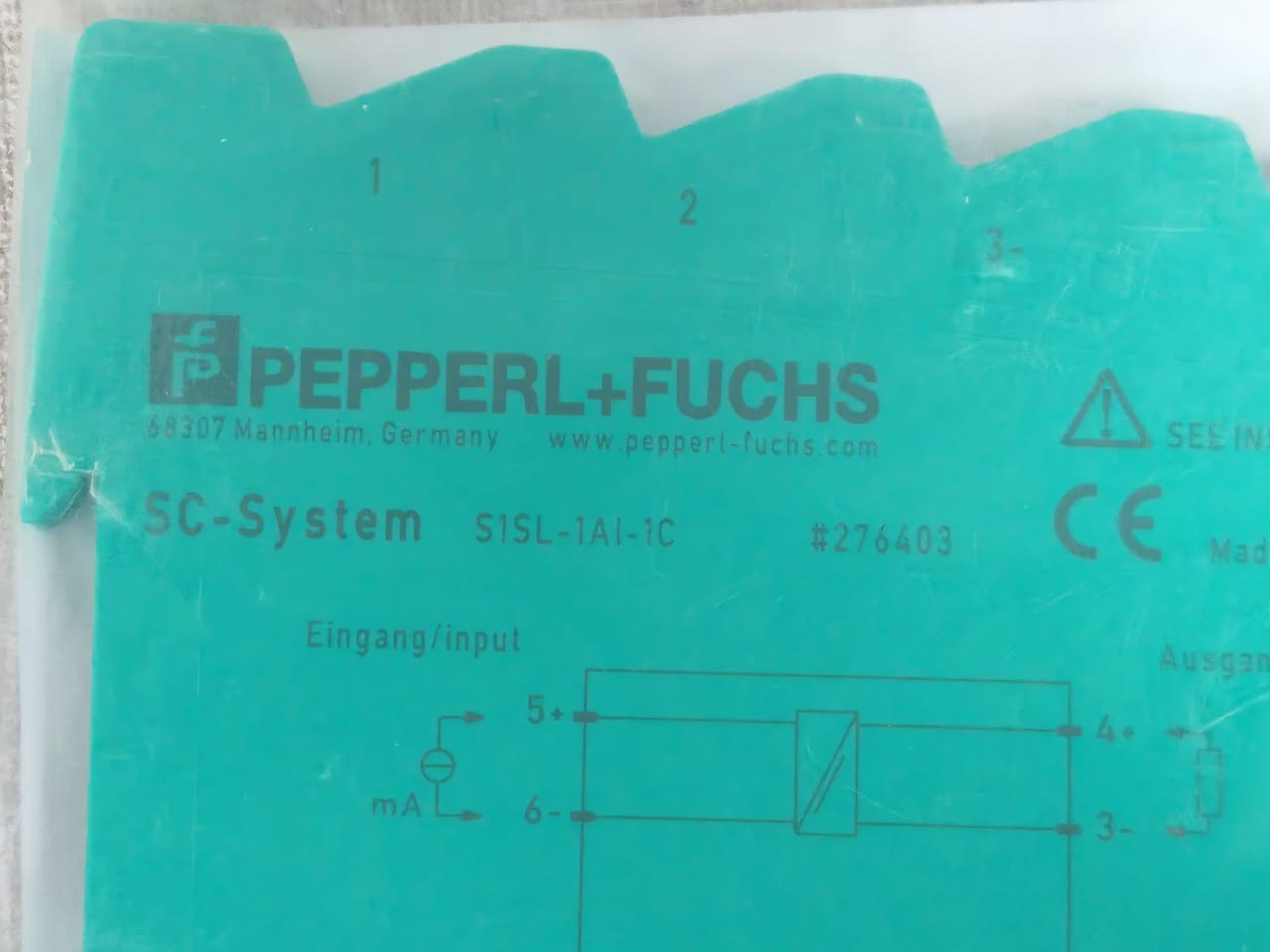Pepperl + Fuchs 276403 Pepperl + Fuchs S1SL-1AI-1C Passive Isolator 276403 2