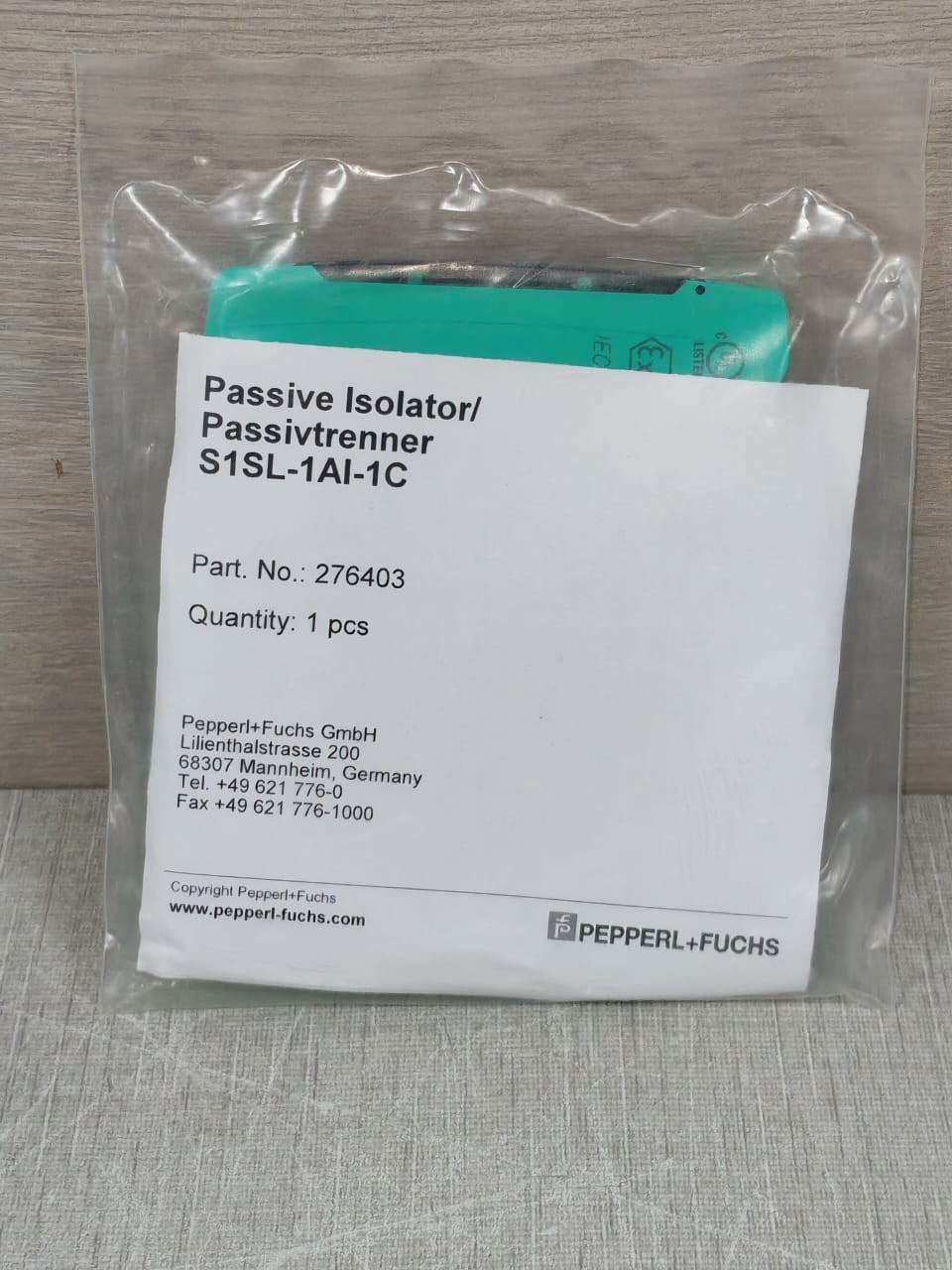 Pepperl + Fuchs 276403 Pepperl + Fuchs S1SL-1AI-1C Passive Isolator 276403 3