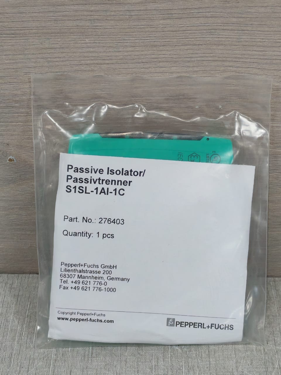 Pepperl + Fuchs 276403 Pepperl + Fuchs S1SL-1AI-1C Passive Isolator 276403 5