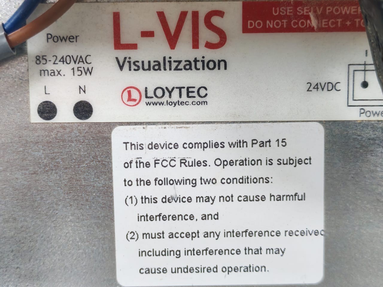 LOYTEC ELECTRONICS LVIS-3ME15-G1 LOYTEC ELECTRONICS LVIS-3ME15-G1 TOUCH PANEL 85-240VAC - W/ FILTHY BOX 7