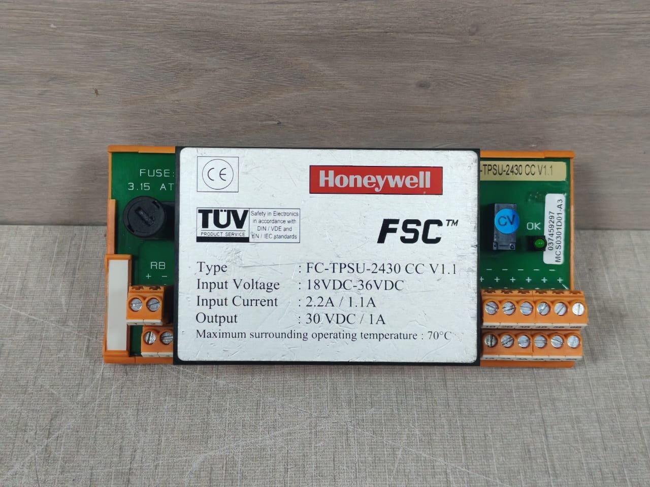 HONEYWELL FC-TPSU-2430 CC V1.1 / MCS0301D01 POWER SUPPLY CONVERTER