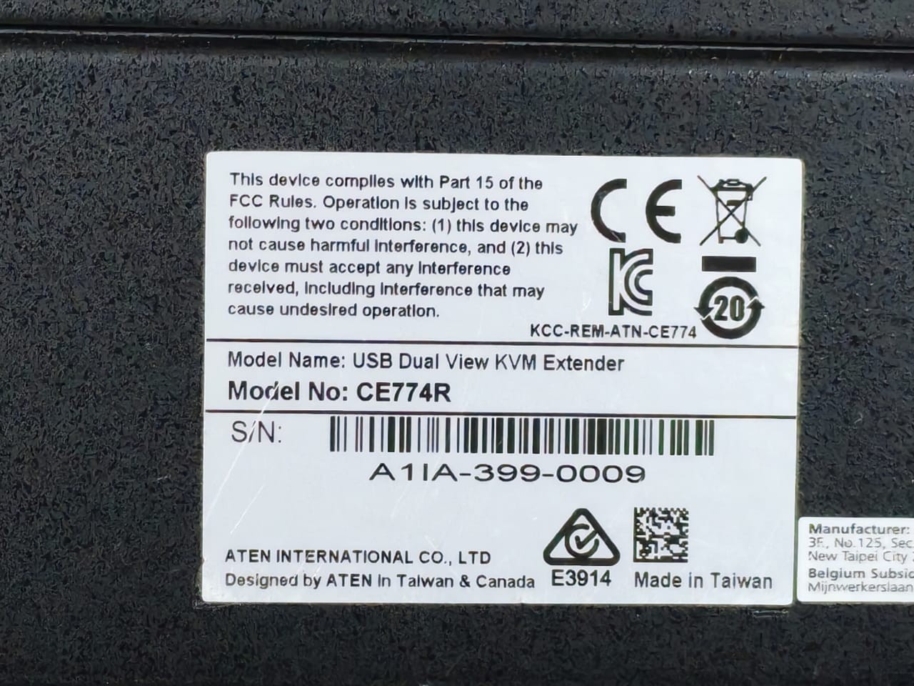 ATEN CE774R & CE774L ATEN CE774 USB Dual View KVM Extender (CE774R & CE774L) 8
