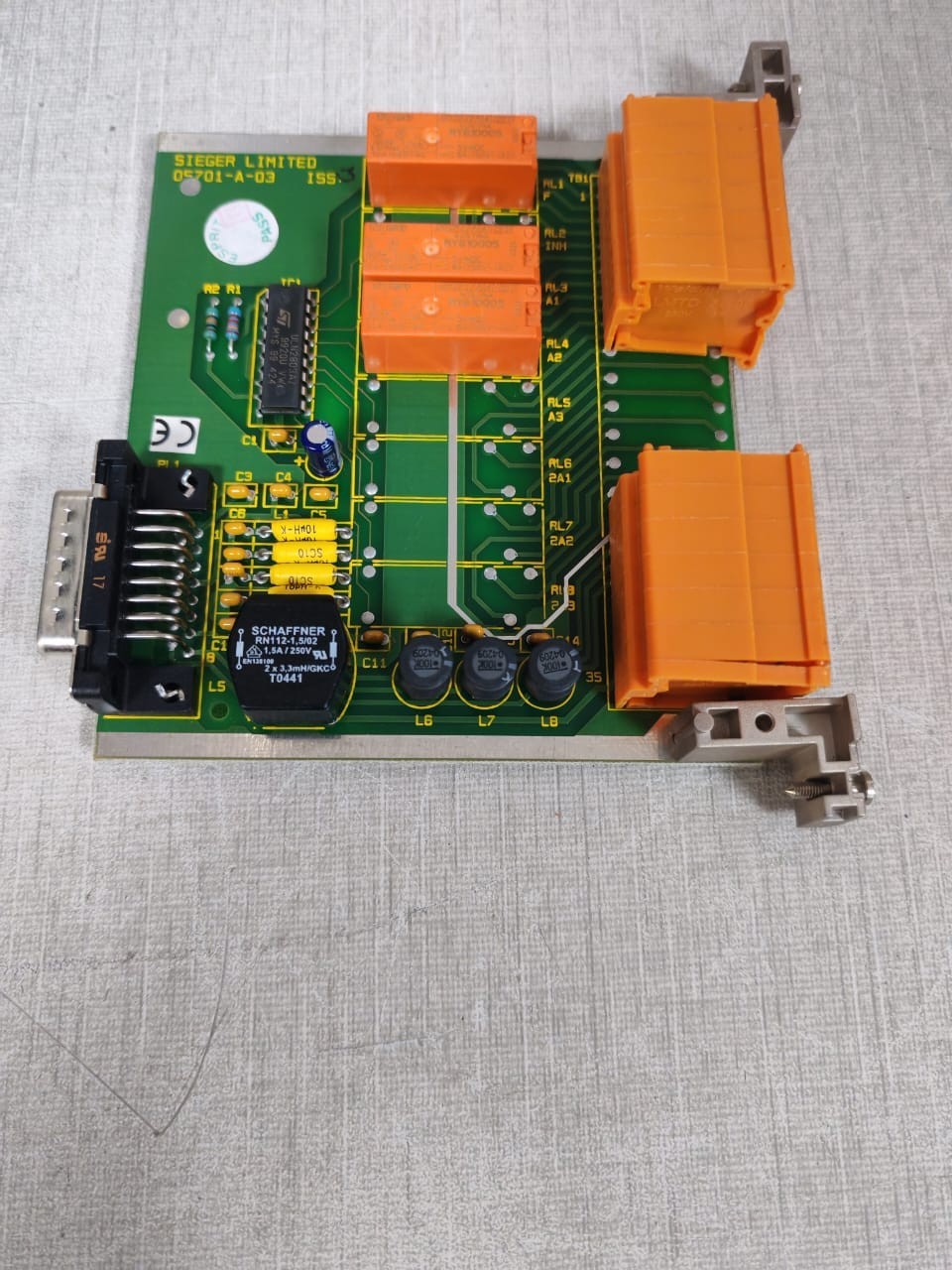 SIEGER 05701-C-0256 ISS 3 SIEGER 05701-A-03 SINGLE CHANNEL CONTROL CARD 05701-C-0256 ISS 3 4