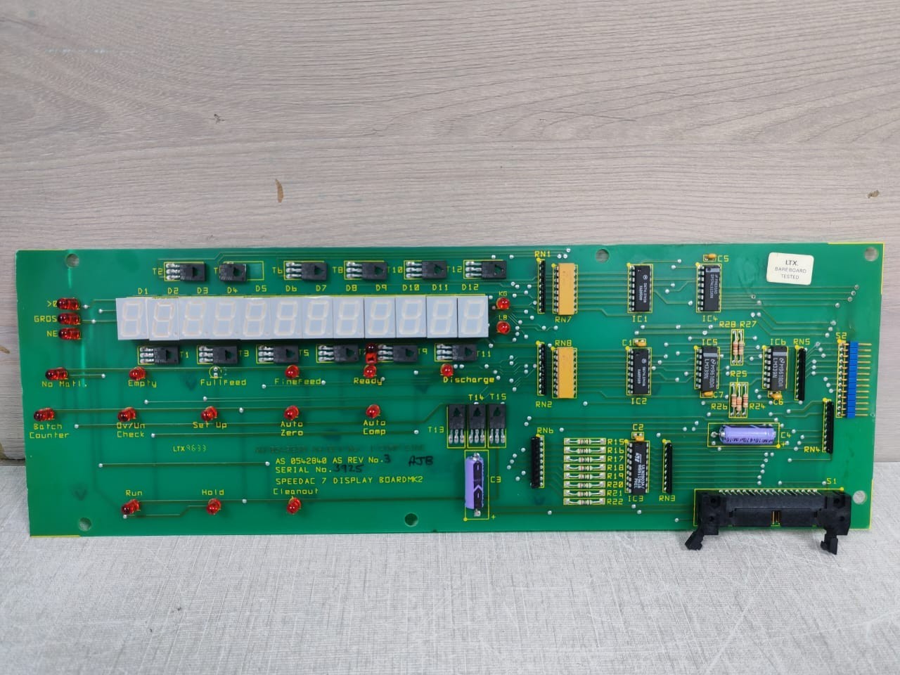 AS 0542840 AS REV 3 SPEED AC 7 DISPLAY BOARD MK2