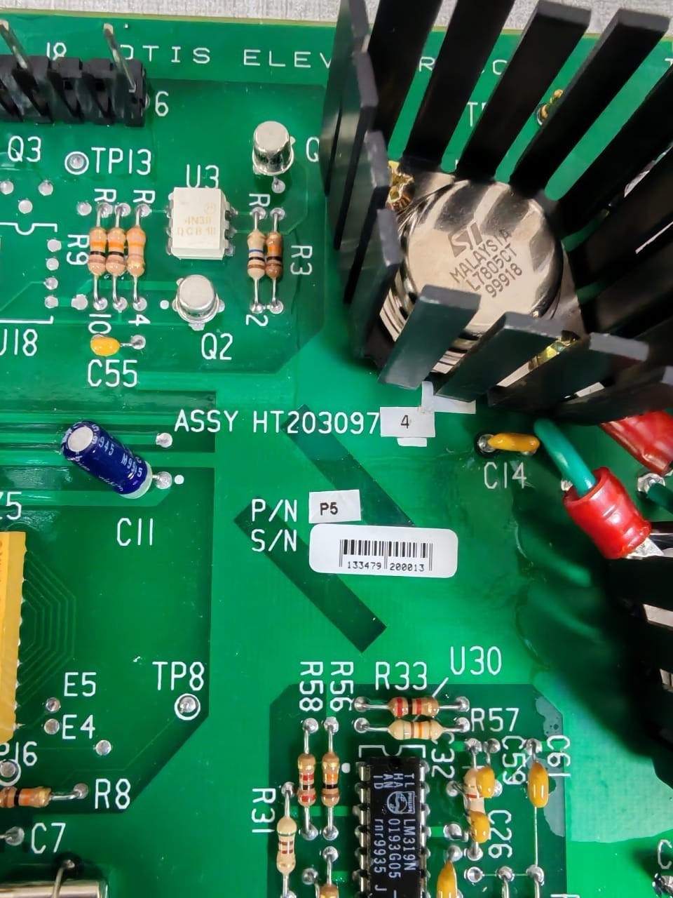 Carrier P5 CARRIER 32GB50 OTIS ELAVATOR HT203097 P5 PROCESSOR BOARD 7