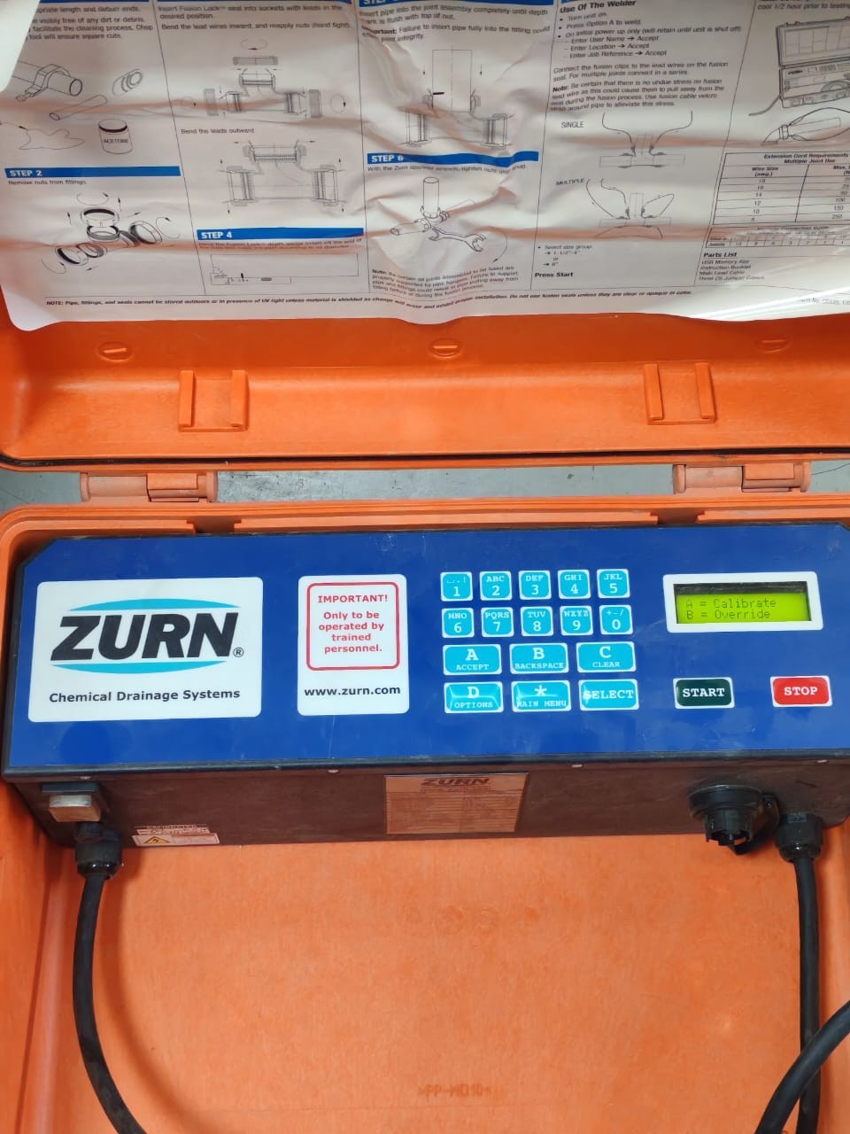 ZURN FUSION LOCK ZURN FUSION LOCK CHEMICAL DRAINAGE SYSTEMS POLYPROPYLENE PIPE JOINT WELDER 220V 6