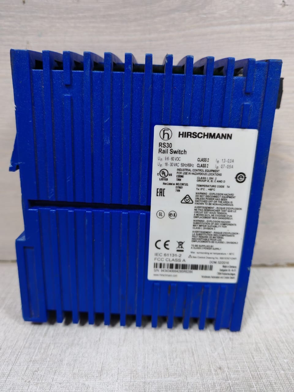 HIRSCHMANN RS30-0802OOZZSDHEHH09.0.04 HIRSCHMANN RS30-0802OOZZSDHEHH09.0.04 RAIL SWITCH - TRIED & TESTED 9