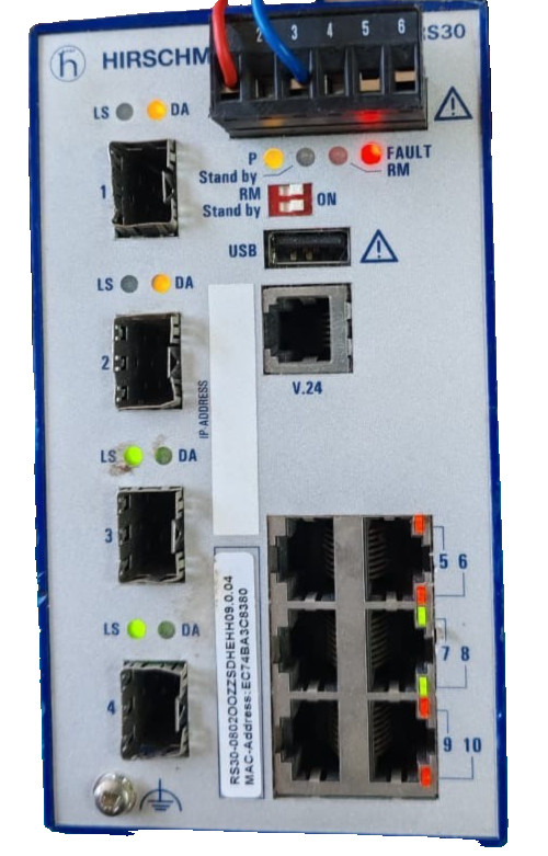 HIRSCHMANN RS30-0802OOZZSDHEHH09.0.04 RAIL SWITCH - TRIED & TESTED