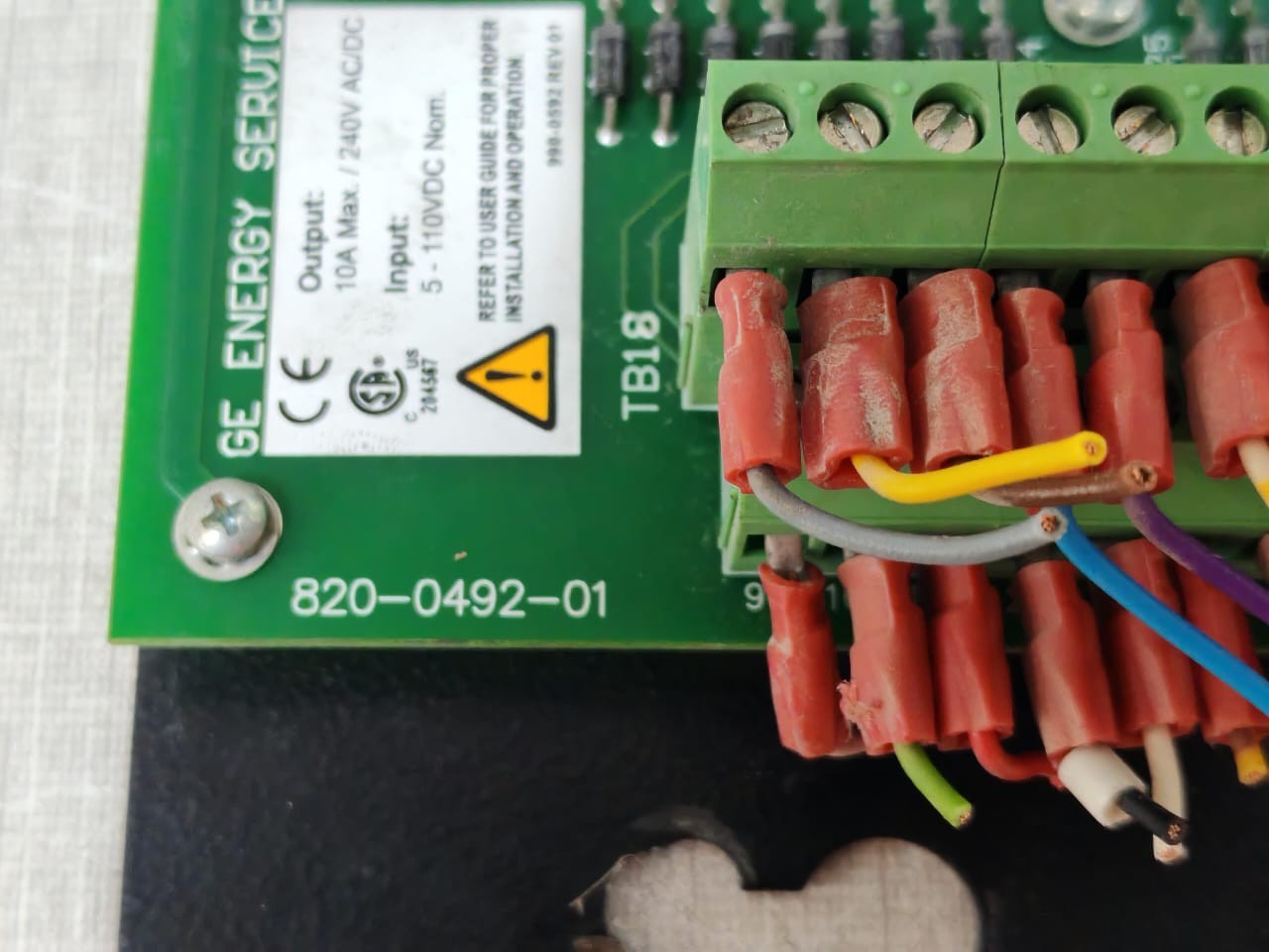 GE 820-0492-01 GE ENERGY SERVICES 820-0492-01 PCB BOARD 5
