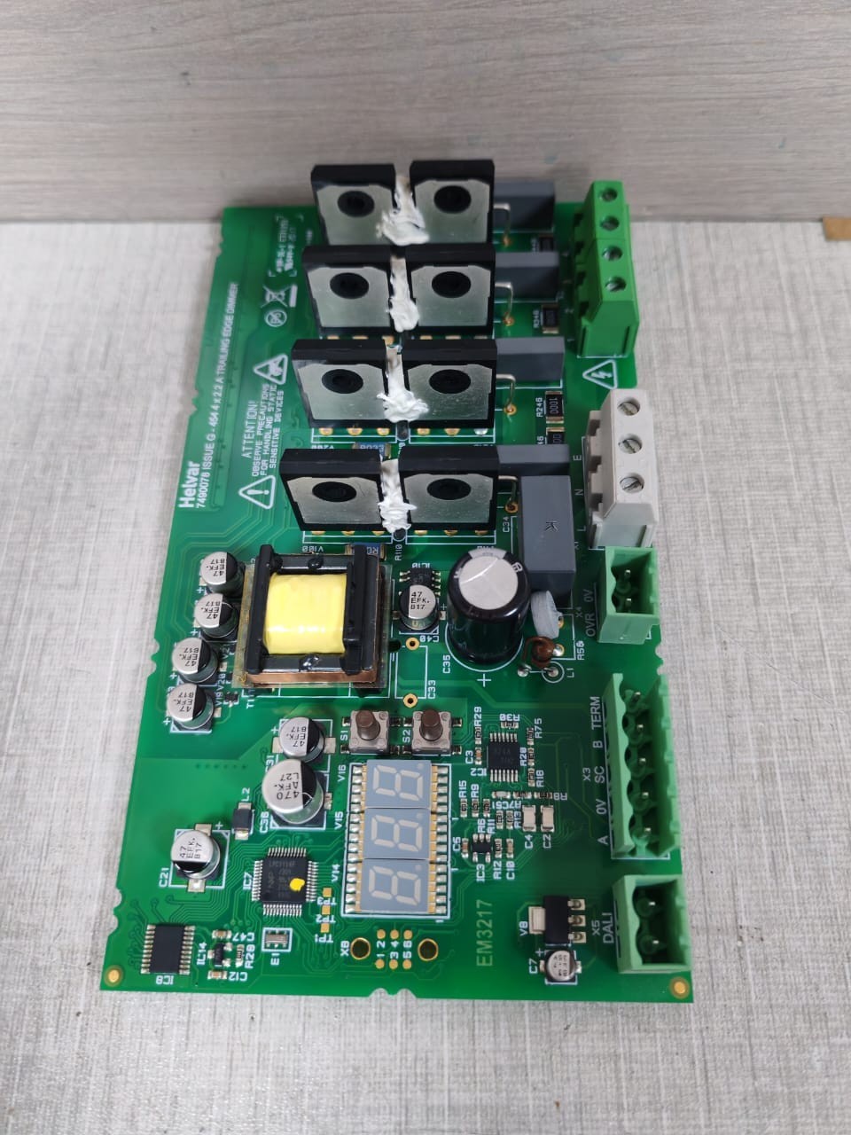 HELVAR 7490078 HELVAR 7490078 ISSUE G-454 4x2.2A TRAILING EDGE DIMMER BOARD FOR HELVAR 454 7