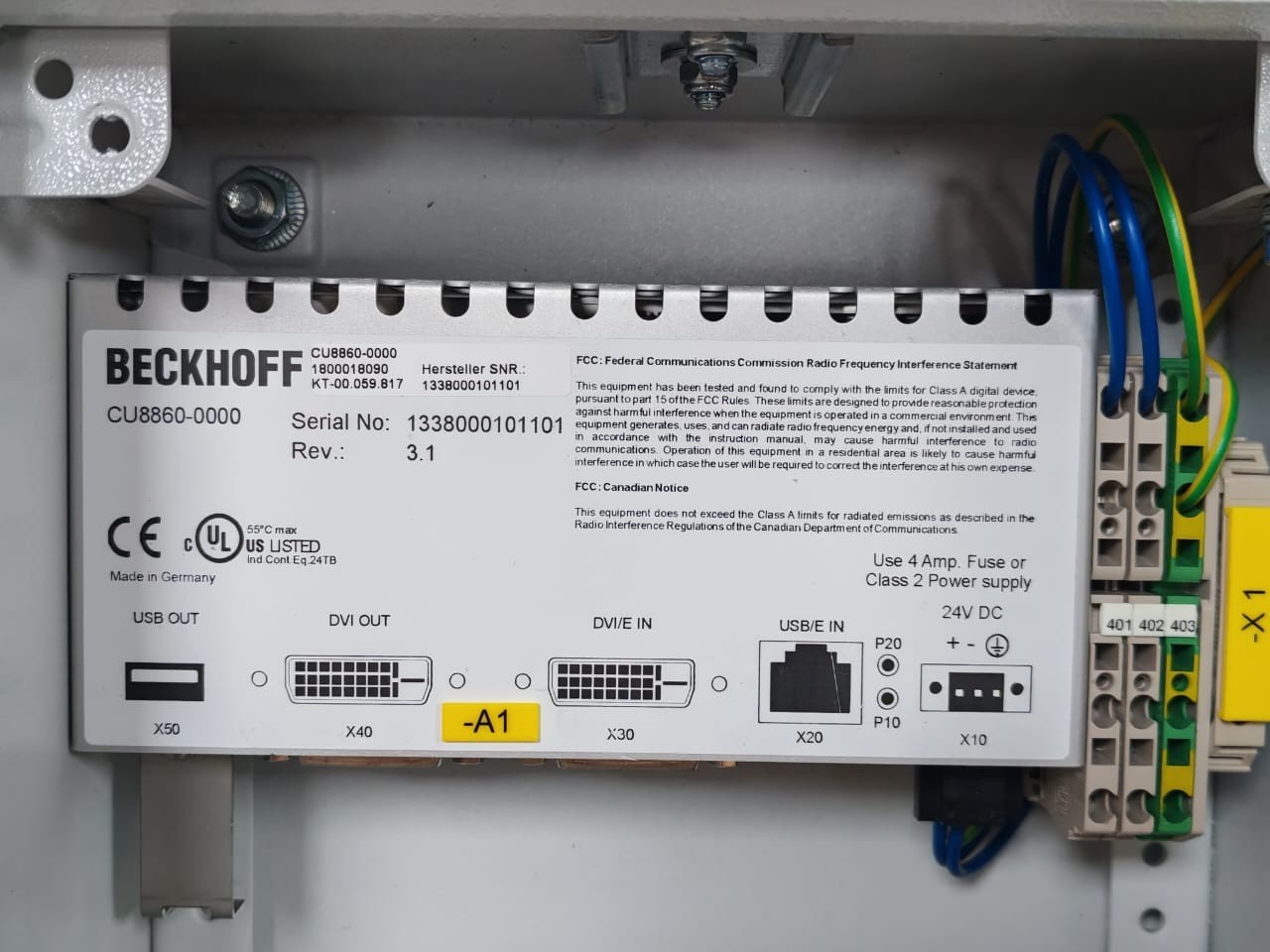 Eltromat CU8860-0000 Eltromat 9579000162 with Beckoff CU8860-0000 Rev.3.1 USB-DVI-EXTENDER.0-B 7