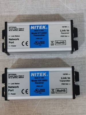 NITEK EL1500U NITEK Model: EL1500U / ER1500U Receiver + ET1500U Transmitter Set 9