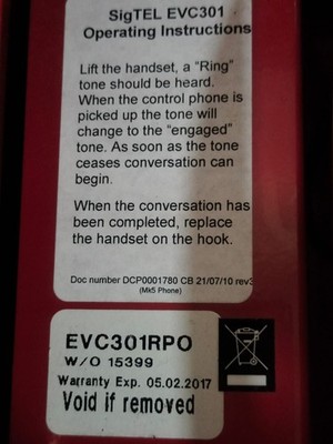 C-TEC EVC301RPO EVC301RPO Fire Telephone Outstation c/w Handset (Push to Open), Stainless 10