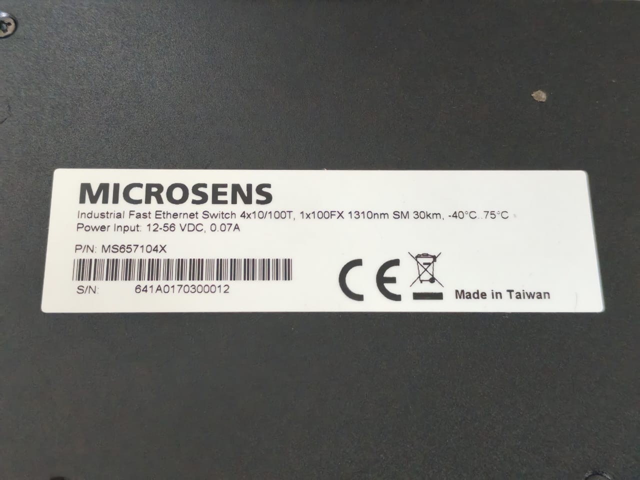 MICROSENS MS657104X MICROSENS MS657104X INDUSTRIAL FAST ETHERNET SWITCH 4X10/100T 1X100FX 8