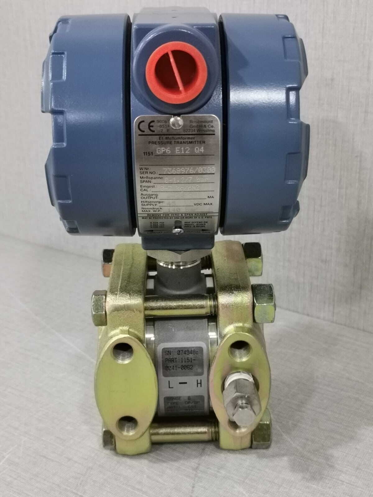 ROSEMOUNT 1151-GP6E12Q4 Pressure Transmitter