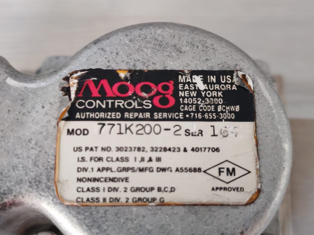 Moog 771K200-2 MOOG CONTROLS 771K200-2 ELECTROHYDRAULIC SERVO VALVE 5