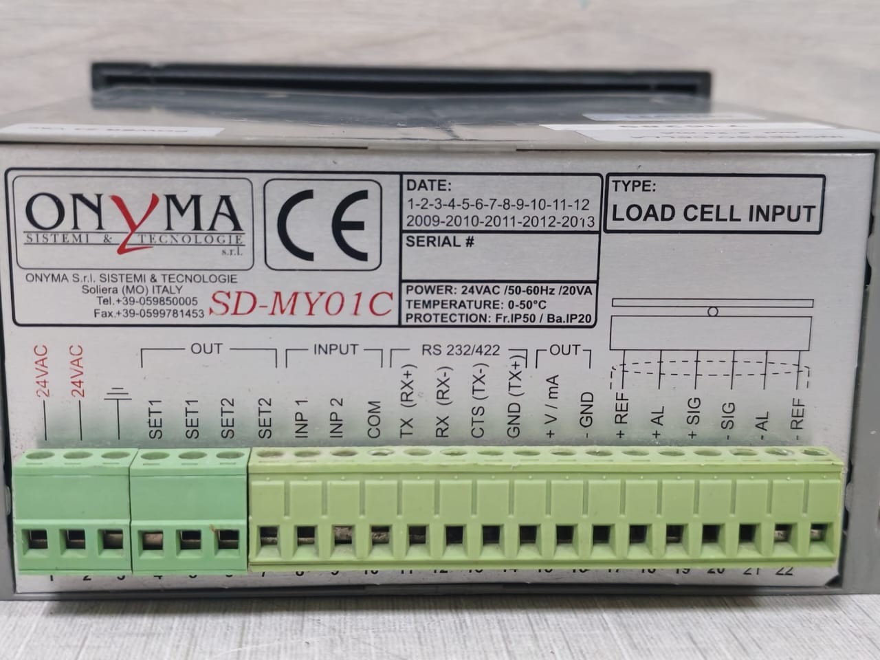 ONYMA MY01C ONYMA SD-MY01C Load Cell Input 2