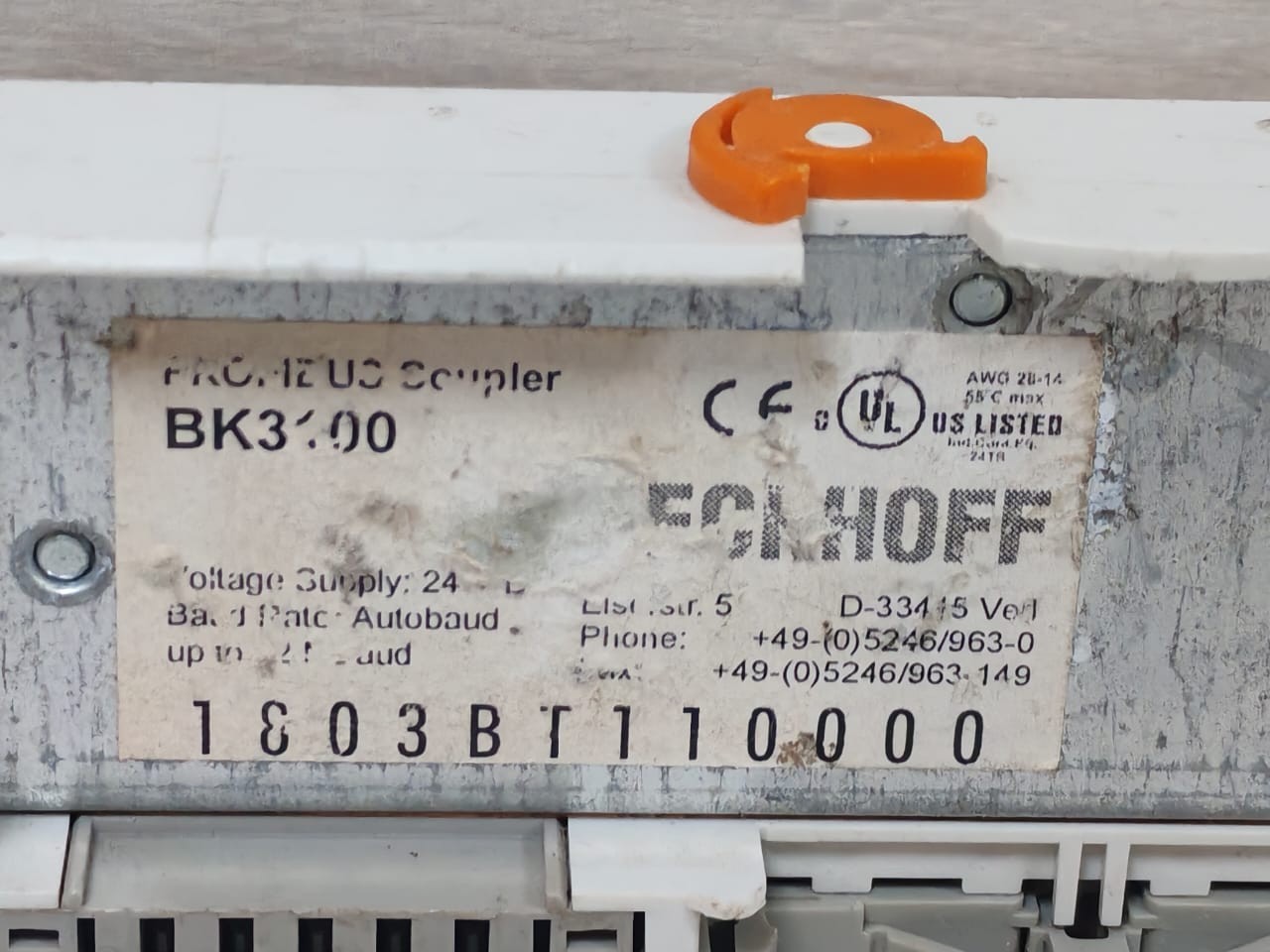 Beckhoff BK3100 Beckhoff BK3100 Profibus Bus Coupler 8