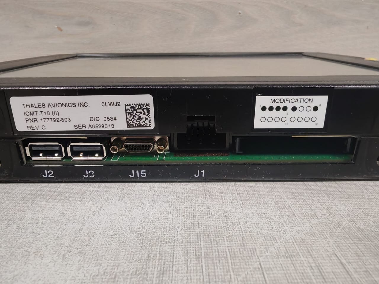 THALES 177792 THALES AVIONICS INC. 0LWJ2 ICMT-T10 PNR: 177792-803 REV C AVIATION PLANE MONITOR 5