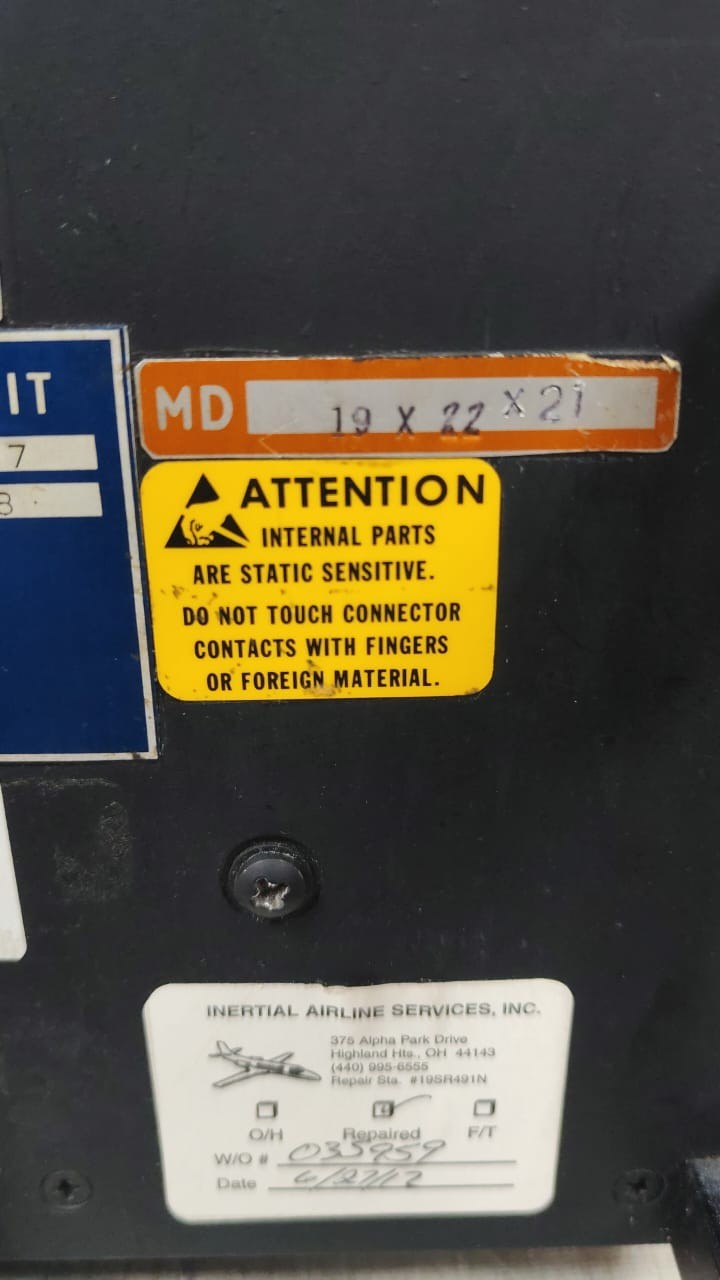 DELCO ELECTRONICS 7890860-011 DELCO ELECTRONICS 7890860-011 / 7886588-011 CAROUSEL NAVIGATION UNIT 115V 400HZ 7