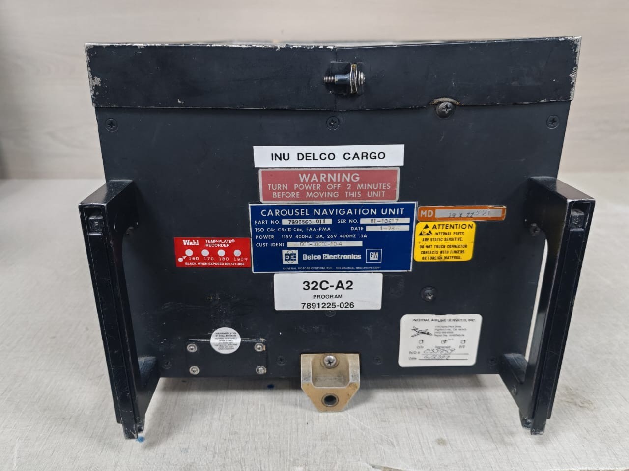 DELCO ELECTRONICS 7890860-011 / 7886588-011 CAROUSEL NAVIGATION UNIT 115V 400HZ