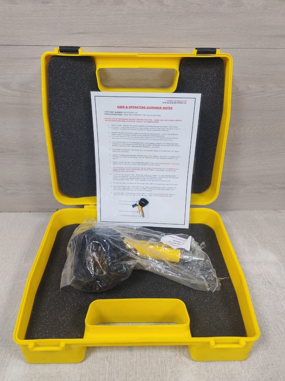 NewBow Aerospace MK7-ATIS-GBC-GH Aircraft Tire Inflator