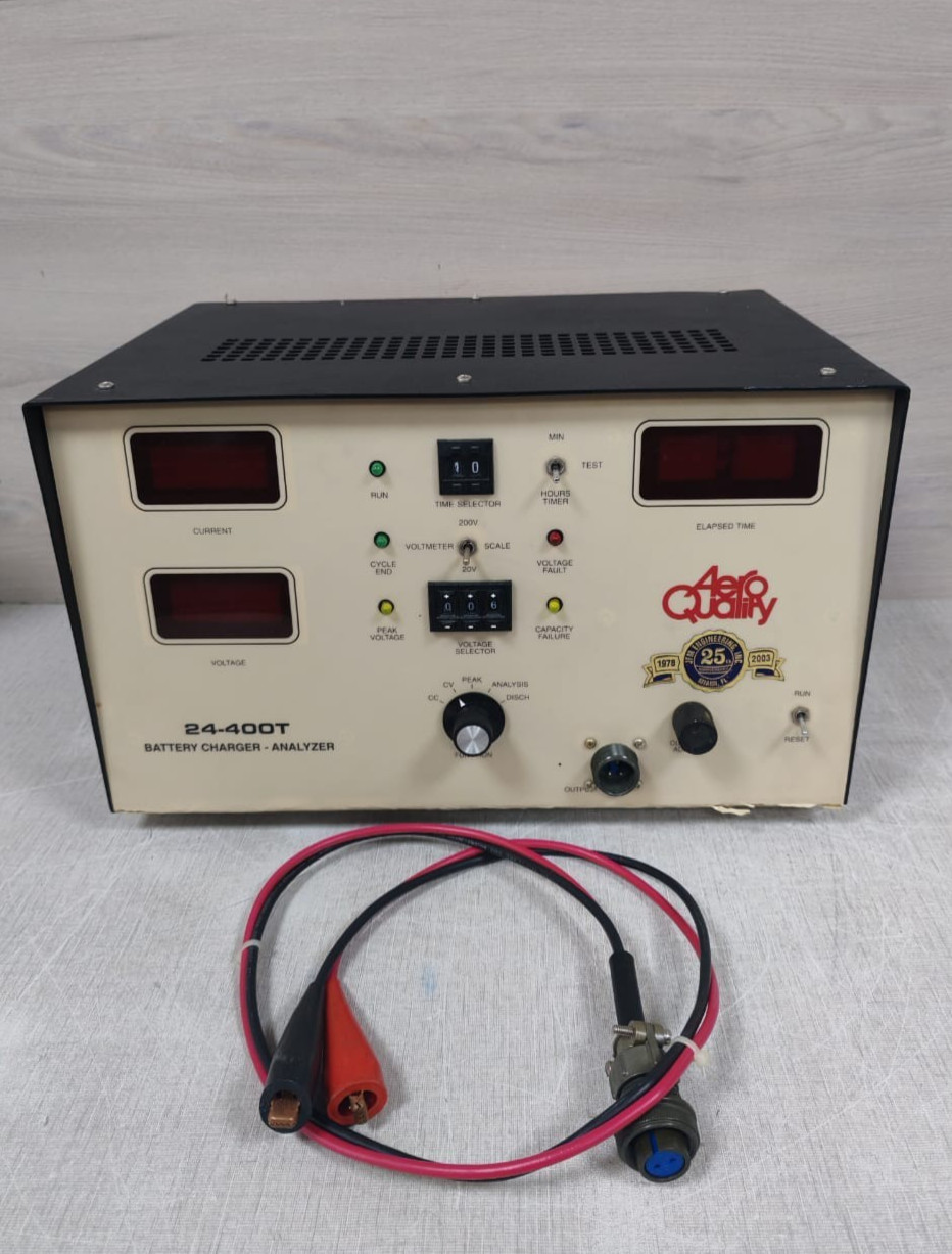AERO QUALITY 24-400T BATTERY CHARGER ANALYZER 240V 2A 50-60Hz