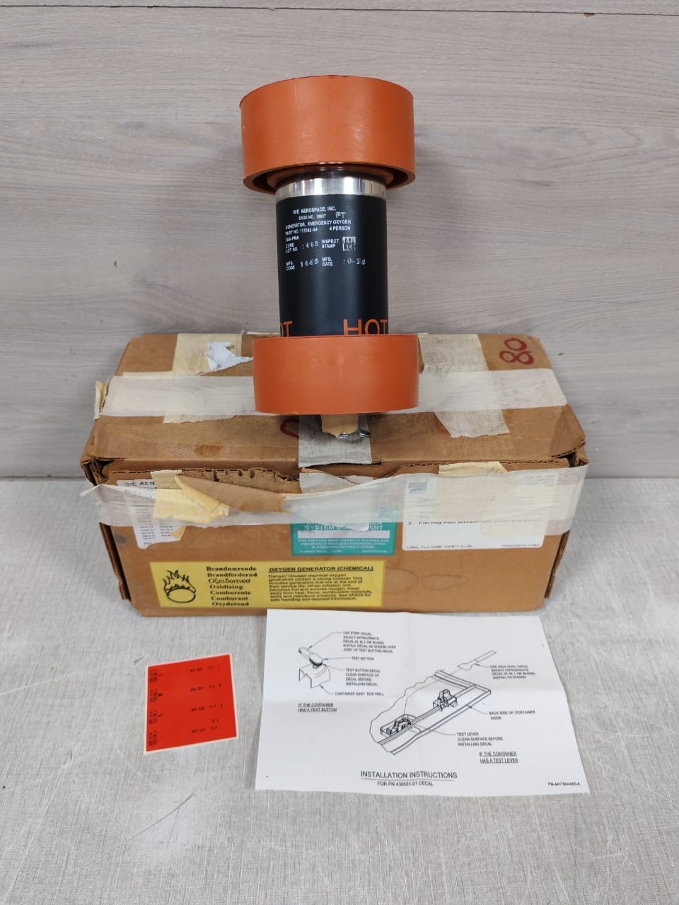 B/E AEROSPACE 117042-04 EMERGENCY GENERATOR CAGE NO.16827