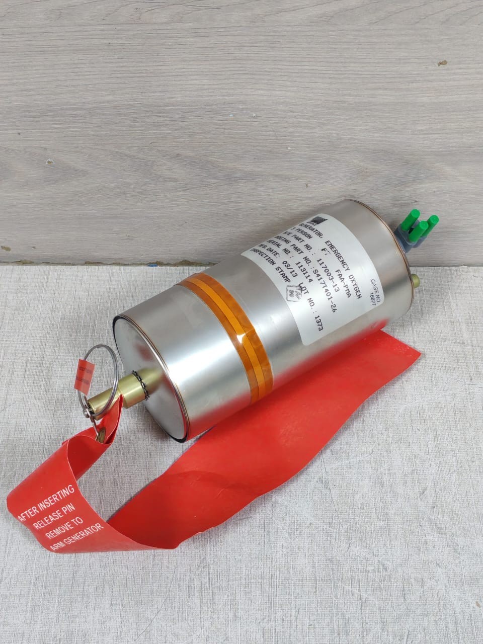 B/E AEROSPACE 117003-13 B/E AEROSPACE 117003-13 EMERGENCY GENERATOR CAGE NO.16827 FAA-PMA 6