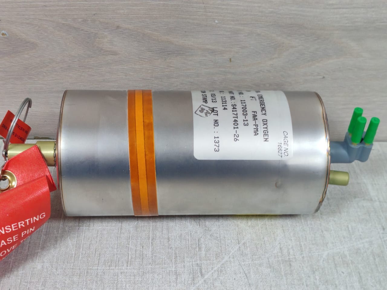 B/E AEROSPACE 117003-13 B/E AEROSPACE 117003-13 EMERGENCY GENERATOR CAGE NO.16827 FAA-PMA 9