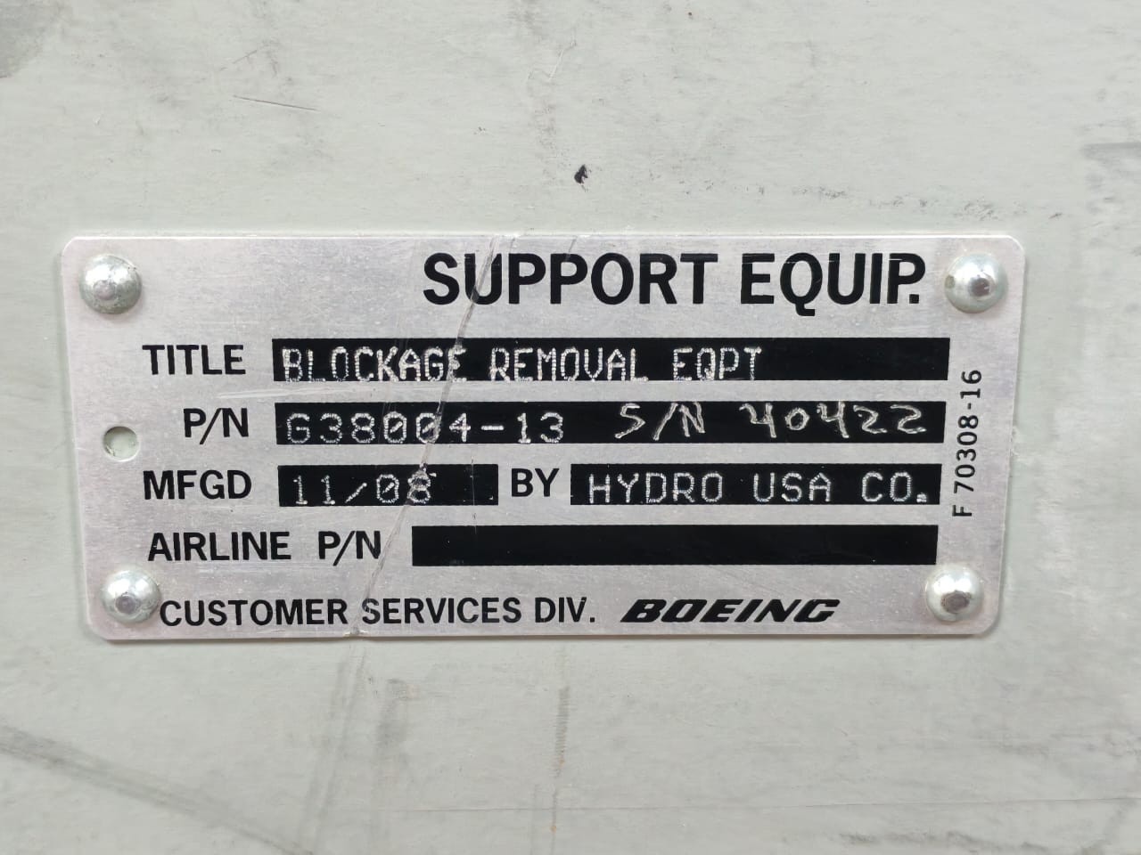 UNKNOWN G38004-14 G38004-14 Blockage Tool-Vacuum Lav System General Pipe Cleaners 3