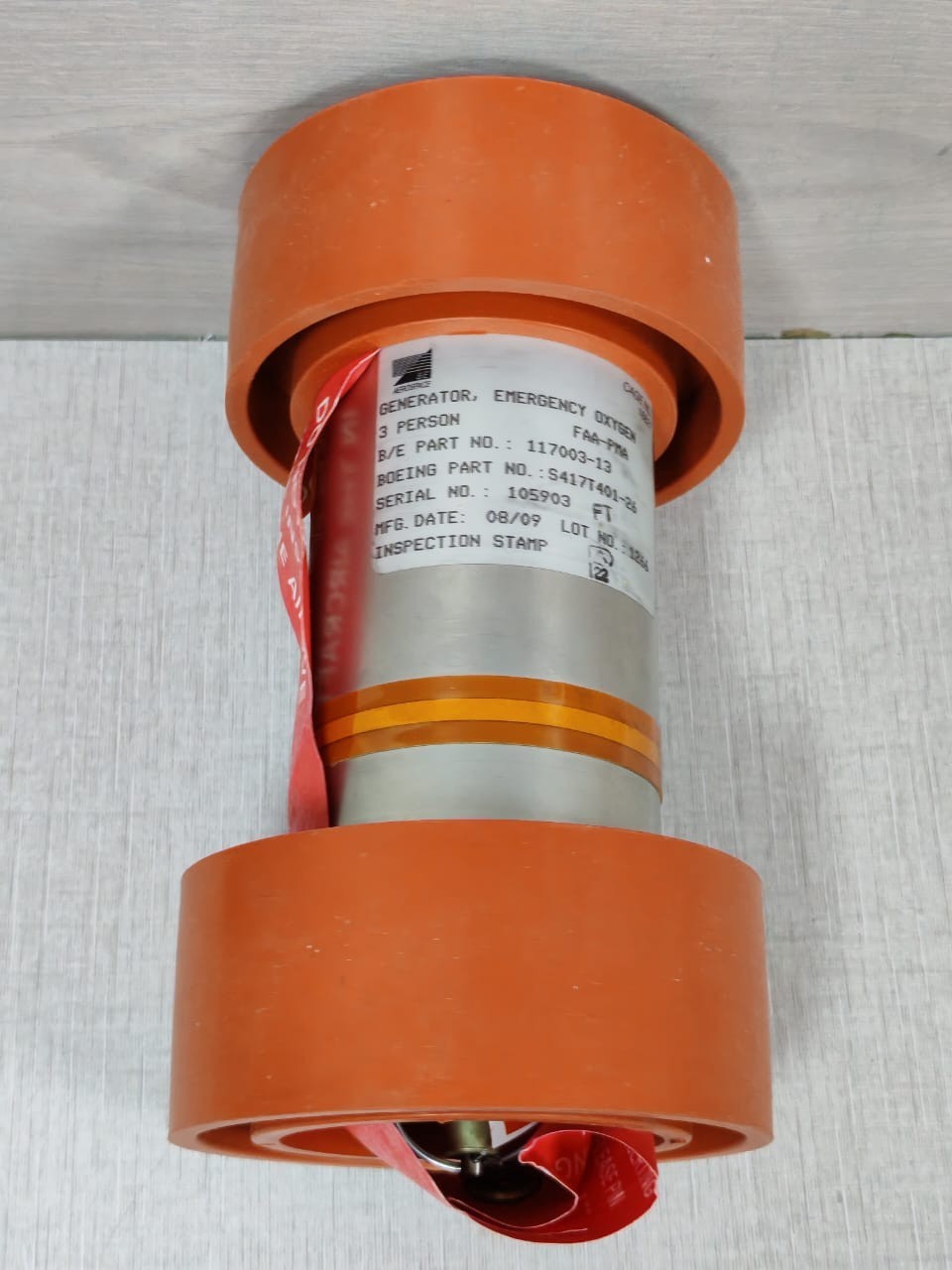B/E AEROSPACE 117003-13 B/E AEROSPACE 117003-13 EMERGENCY GENERATOR CAGE NO.16827 FAA-PMA 2