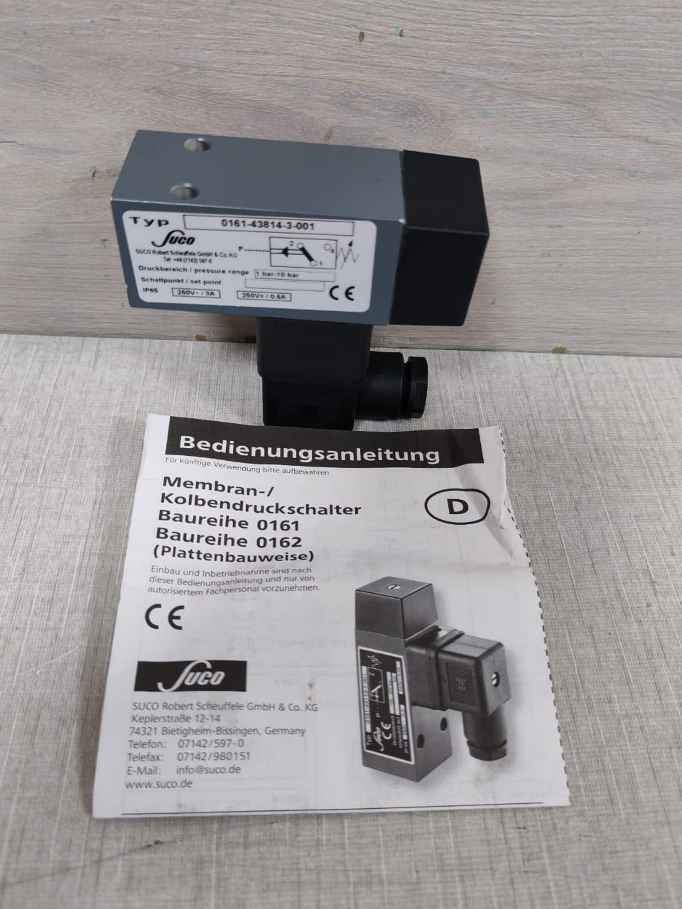 SUCO 0161-43814-3-001 SUCO 0161-43814-3-001 PRESSURE SWITCH 3