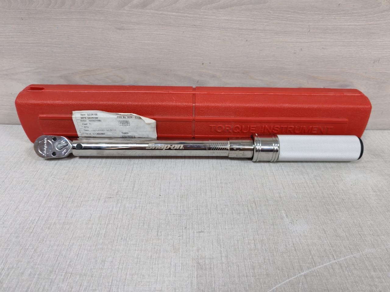 TORQUE INSTRUMENT PN: 5662012 SNAP-ON TORQUE INSTRUMENT QD2R100 PN: 5662012 WRENCHED FIXED RATCHE 3